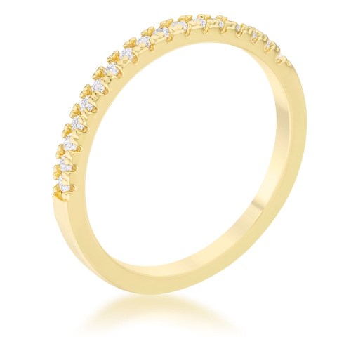 JGI  Rina 0.11Ct Cz 14K Delicate Band Ring In Gold