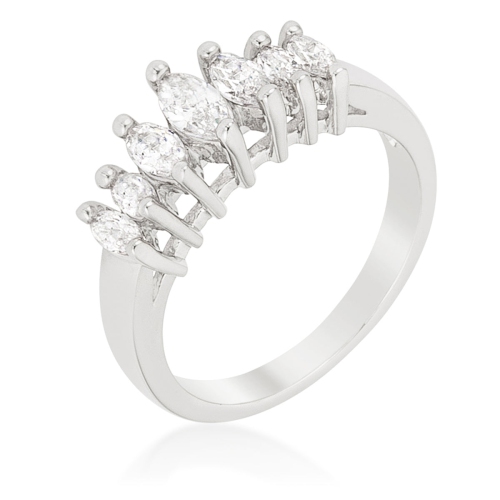 JGI  Graduated Marquise Anniversary Band In Multicolor