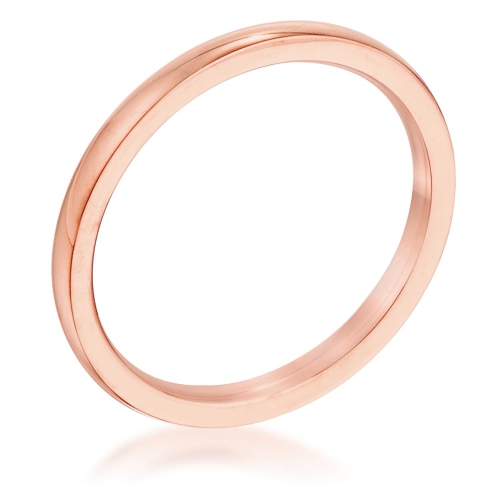 JGI  2 MM Ipg Rose Goldtone Stainless Steel Wedding Band In Multicolor