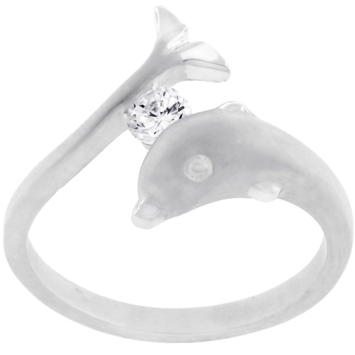 JGI  Tension Set Dolphin Ring In Multicolor
