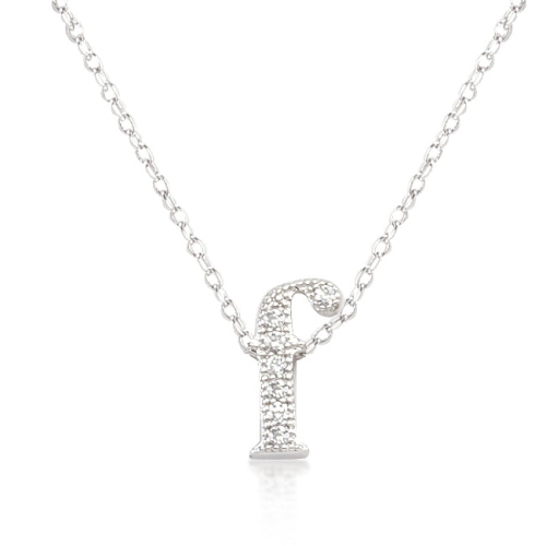 JGI  Micro-Pave Initial F Pendant In Multicolor