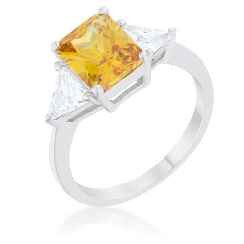 JGI  Classic Canary Rhodium Engagement Ring In Yellow