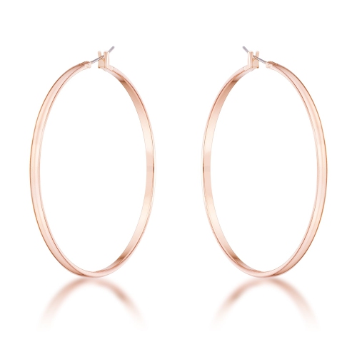 55mm Rose Gold Plated Classic Hoop Earrings