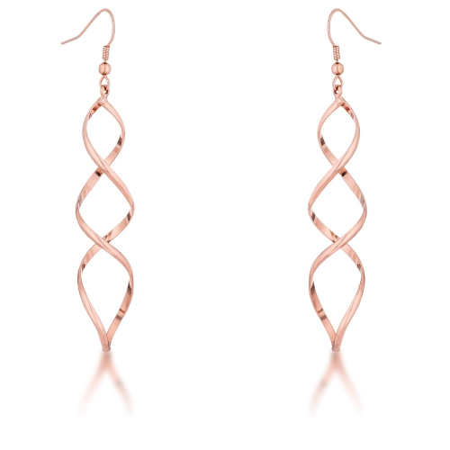 JGI  Rose Goldtone Twist Earrings In Multicolor