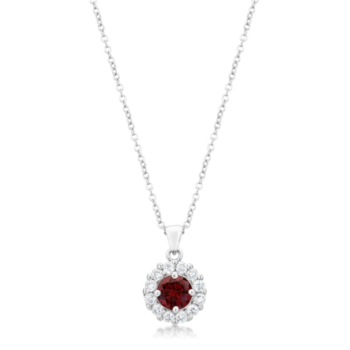 JGI  Bella Bridal Pendant In Garnet In Red