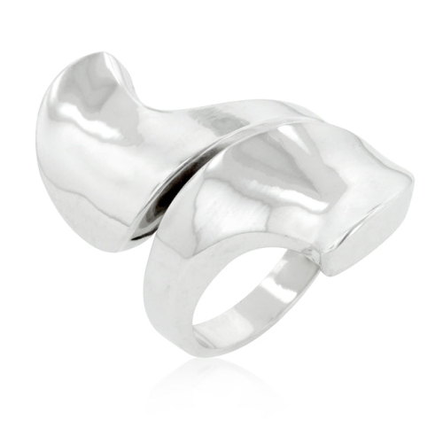 JGI  Rhodium Plated Finish Abstract Statement Ring In Multicolor