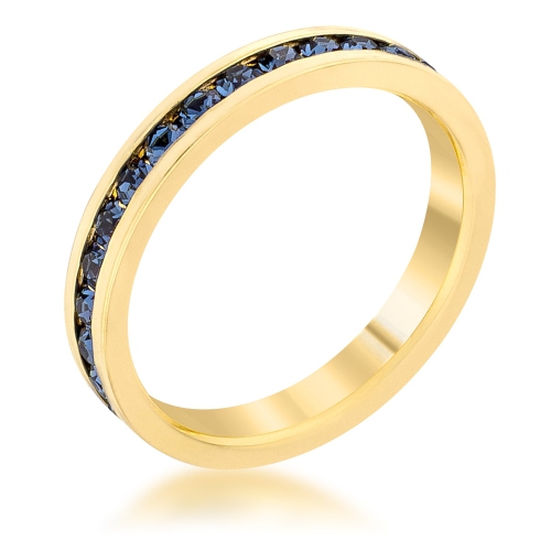 JGI  Stylish Stackables Montana Gold Ring In Blue