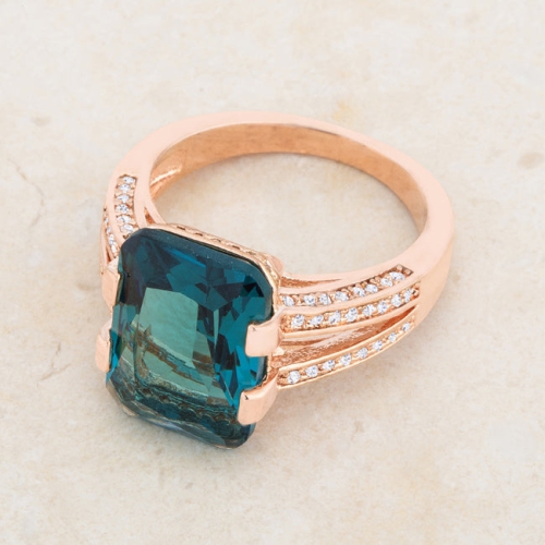 Rema 8.6ct CZ Emerald Classic Cocktail Ring