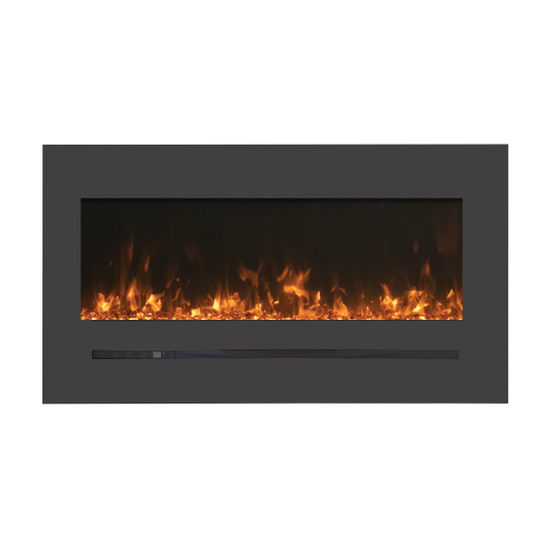 Amantii WM-FM-34-4423-BG 34-OOB-1 Wall Mount / Flush Mount Electric Fireplace