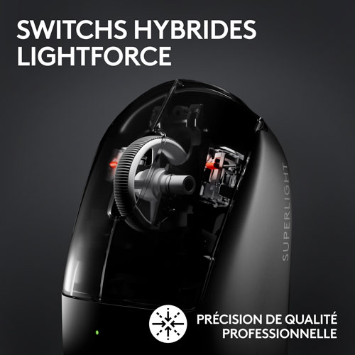 Image 7 of 21.. Logitech G PRO X Superlight 2 44000 DPI 8K Polling Wireless HERO 2 Sensor 60g Pro-Grade Mouse - Black