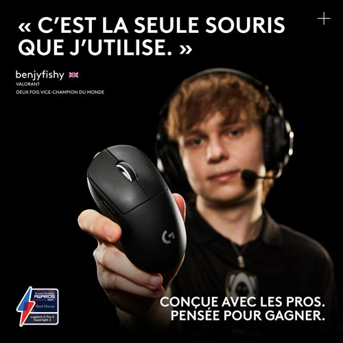 Souris sans fil à capteur HERO 2 calibre professionnel 60 g de 44 000 ppp taux d'interrogation 8 kHz G PRO X Superlight 2 de Logitech - Magenta -