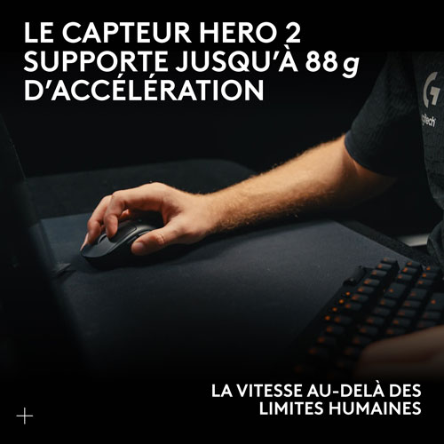 Souris sans fil à capteur HERO 2 calibre professionnel 60 g de 44 000 ppp taux d'interrogation 8 kHz G PRO X Superlight 2 de Logitech - Magenta -