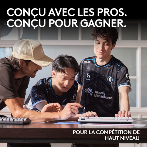 Clavier de jeu mécanique rétroéclairé Bluetooth à touches tactiles sans pavé numérique G PRO X LIGHTSPEED de Logitech - Magenta - Anglais -