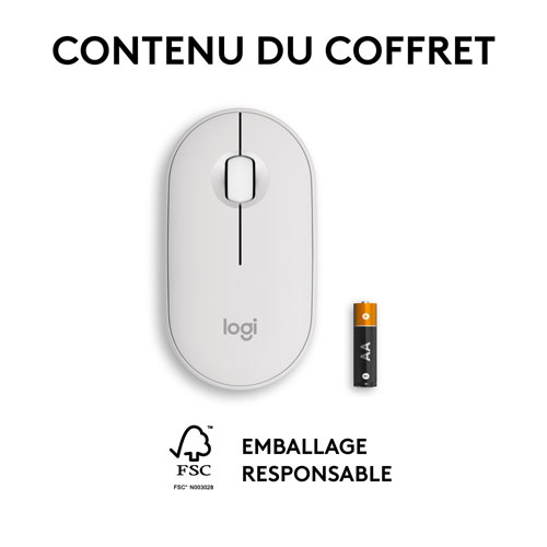 Logitech Pebble 2 M350s 4000 DPI Bluetooth Optical Mouse - Tonal White