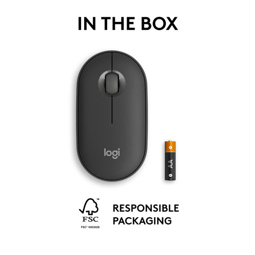Logitech Pebble 2 M350s 4000 DPI Bluetooth Optical Mouse - Tonal Graphite