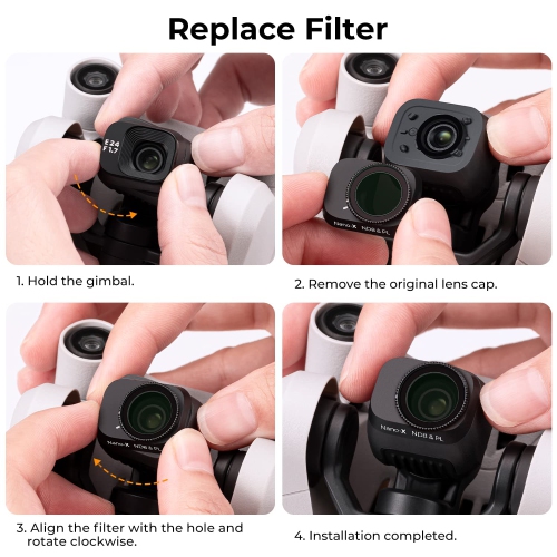 Concept CPL Filter Compatible with DJI Mini 3 Pro/Mini 3, Waterproof Circular Polarizng Filters for Drone Camera Lens