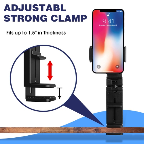 Support de téléphone d'avion Support de voyage accessoire essentiel portable pliable support de téléphone lit de bureau compatible avec iPhone 13 Pro