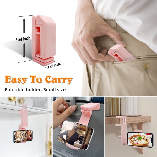 Pink Airplane Phone Holder Flight Stand Travel Essential Accessory Foldable Portable Phone Stand Desk Bed Compatible with iPhone 13 Pro Max Airplane