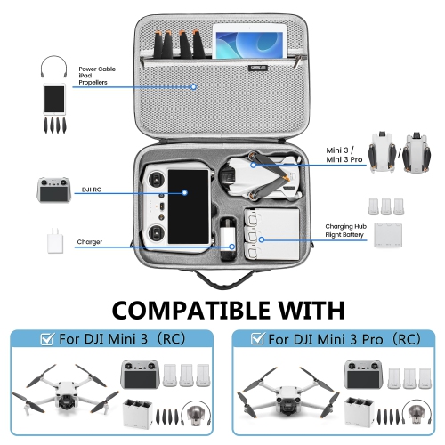 Étui de transport pour Mini 3 Pro, sac de transport portatif pour accessoires de drone Mini 3 de DJI