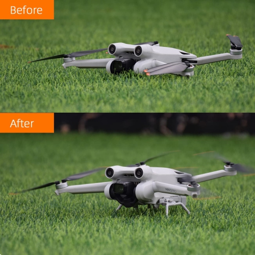 HeiyRC Mini 3 Pro Landing Gear Foldable Landing Extensions Leg Height Extender Quick Release for DJI Mini 3 Pro Drone Accessory