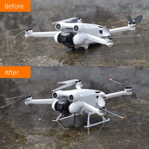 HeiyRC Mini 3 Pro Landing Gear Foldable Landing Extensions Leg Height Extender Quick Release for DJI Mini 3 Pro Drone Accessory