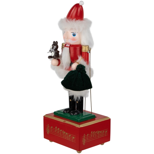 Animated and Musical Santa Christmas Nutcracker with Bear - 12"