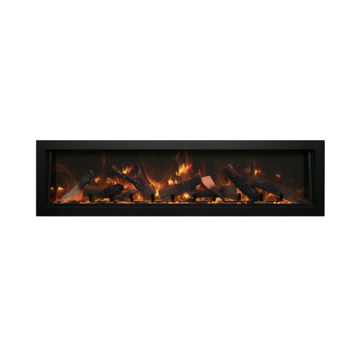Amantii BI-40-DEEP-XT-OOB-3 40" –Refurbished(Good) - Indoor or Outdoor Built-in only Electric Fireplace with Black Steel Surround by AMANTII - Refurbished condition - Image 2