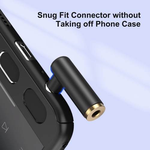 Angle 3.5mm Audio Adapter,1/8 TRRS Stereo Headphone Connector Male to Female Compatible with Headset, Tablets, MP3 Players,Game