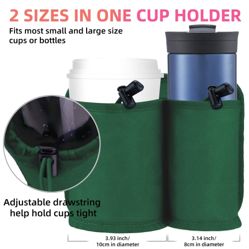 Luggage Travel Cup Holders Fits Roll on Suitcase Handles Attachment Drinks Carrier for Drink Beverages Coffee Mugs Travel Essential Flight Attendant