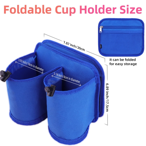 Luggage Travel Cup Holders Fits Roll on Suitcase Handles Attachment Drinks Carrier for Drink Beverages Coffee Mugs Travel Essential Flight Attendant