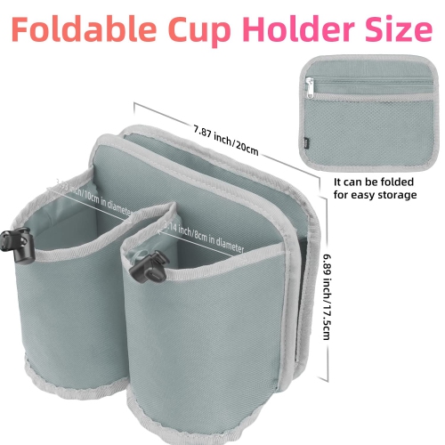 Luggage Travel Cup Holders Fits Roll on Suitcase Handles Attachment Drinks Carrier for Drink Beverages Coffee Mugs Travel Essential Flight Attendant
