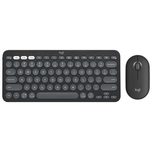 Logitech Pebble 2 Bluetooth Optical Ergonomic Keyboard & Mouse Combo -  Black