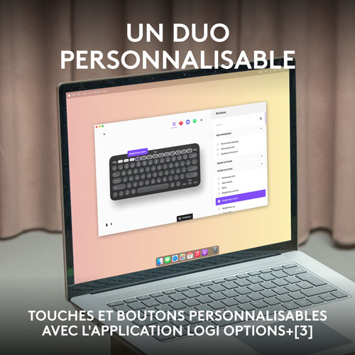 Logitech Pebble 2 Bluetooth Optical Ergonomic Keyboard & Mouse Combo for Mac - Black