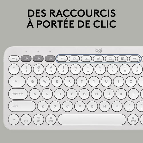 Logitech Pebble 2 Bluetooth Optical Ergonomic Keyboard & Mouse Combo for Mac - White