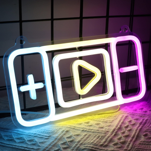 Game Console Controller Neon Signs, Light up Acrylic LED lamp with USB Powered, Wall Home Decor for Boy Teen Gamer Kid Gaming Room Birthday Christmas