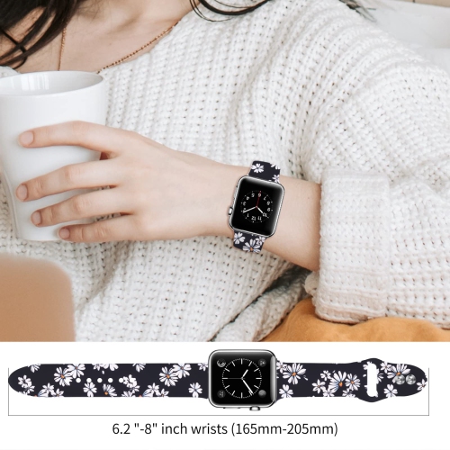 Apple Watch Band 38mm 40mm 41mm for Women Men, Soft Silicone Replacement Strap Sport Band for iWatch Band Series SE/SE 2/9/8/7/6/5/4/3/2/1