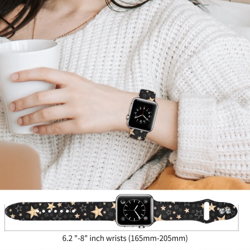 Apple Watch Band 38mm 40mm 41mm for Women Men, Soft Silicone Replacement Strap Sport Band for iWatch Band Series SE/SE 2/9/8/7/6/5/4/3/2/1