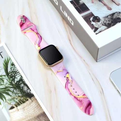 Apple Watch Band 38mm 40mm 41mm for Women Men, Soft Silicone Replacement Strap Sport Band for iWatch Band Series SE/SE 2/9/8/7/6/5/4/3/2/1