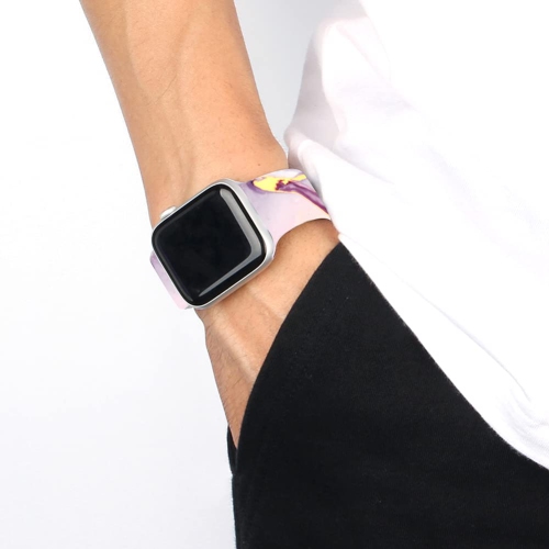 Apple Watch Band 38mm 40mm 41mm for Women Men, Soft Silicone Replacement Strap Sport Band for iWatch Band Series SE/SE 2/9/8/7/6/5/4/3/2/1