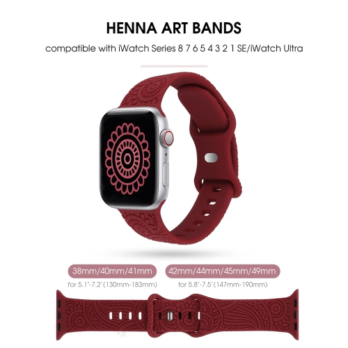 Paquet de 3 44&nbsp;mm bracelets sport en silicone à motif de fleur gravé au laser pour hommes 45&nbsp;mm de 42&nbsp;mm compatibles avec les montres