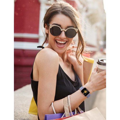 Paquet de 44&nbsp;mm bracelets compatibles avec le bracelet sport 49&nbsp;mm pour femmes en silicone 45&nbsp;mm de 42&nbsp;mm avec fleur de tournesol