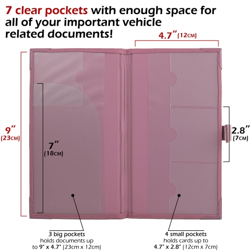 Assurance auto et porte-cartes d'enregistrement – Boîte à gants de rangement pour documents – Support de documents essentiels pour l'auto pour les