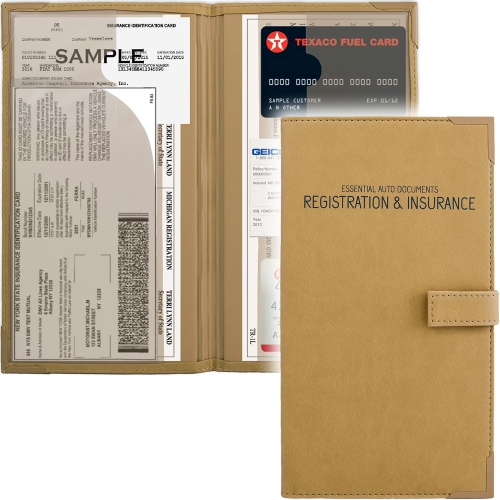 Assurance auto et porte-cartes d'enregistrement – Boîte à gants de rangement pour documents – Support de documents essentiels pour l'auto pour les
