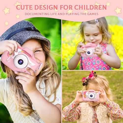 Kids Camera Toys for 3-12 Year Old Boys/Girls, Kids Digital Camera for Toddler with Video, Christmas Birthday Festival Gifts for Kids, Selfie Camera