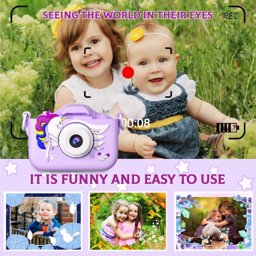 Kids Camera Toys for 3-12 Year Old Boys/Girls, Kids Digital Camera for Toddler with Video, Christmas Birthday Festival Gifts for Kids, Selfie Camera