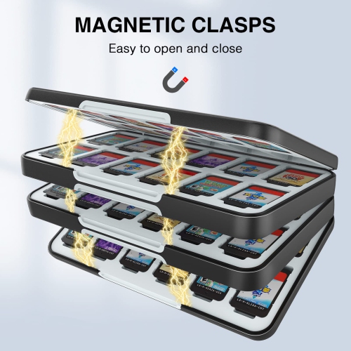 Game Card Case for Nintendo Switch/Switch OLED/Switch Lite,Custom Pattern Switch Game Card Storage with 72 Game Card Slots and 24 Micro SD Card Slots.