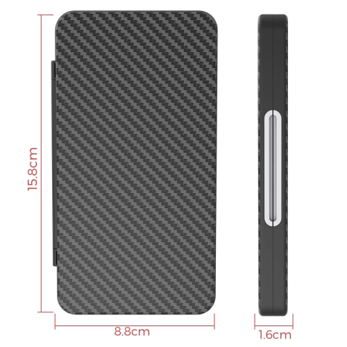 Game Card Case for Nintendo Switch Game Card, Carbon Fibre Surface Processes Design Switch Game Memory Card Storage with 24 Game Card Slots and 24