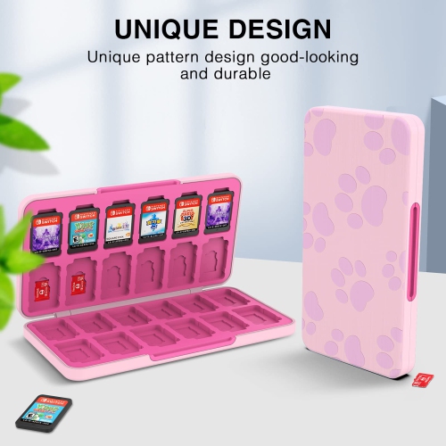 Game Card Case for Nintendo Switch&Switch OLED&Switch Lite Game Card, Custom Pattern Switch Game Memory Card Storage with 24 Game Card Slots and 24