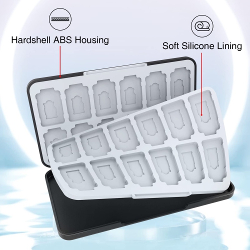 Game Card Case for Nintendo Switch Game Card or Micro SD Memory Cards,Custom Pattern Switch Game Memory Card Storage with 24 Game Card Slots and 24