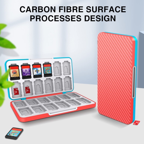 Game Card Case for Nintendo Switch Game Card, Custom Pattern Switch Game Memory Card Storage with 24 Game Card Slots and 24 Micro SD Card Slots.